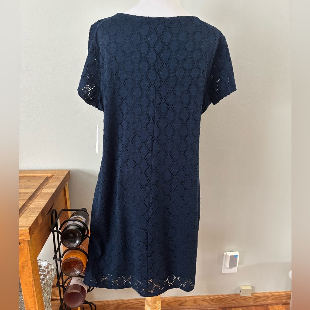 NWT Isaac Mizrahi SUPER soft navy any-occasion dress; size XXL. - Picture 3 of 8